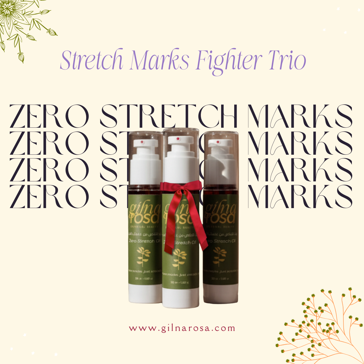 3 bottles of Zero stretch oil (White and old )